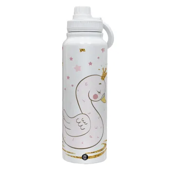 Κύκνος με στέμα, Θερμός 1L Ανοξείδωτο με Βάση Κινητού & Διπλά Τοιχώματα