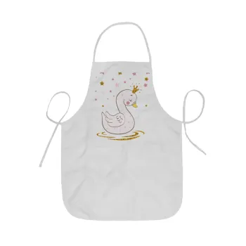 Crowned swan, Ποδιά Σεφ ολόσωμη κοντή  Παιδική (44x62cm)