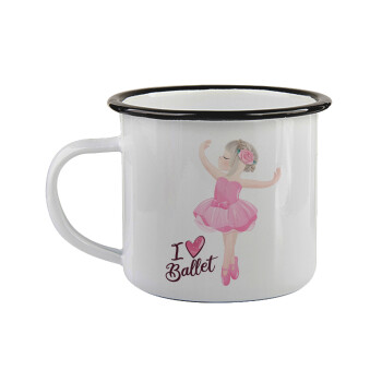 I Love Ballet, Κούπα εμαγιέ με μαύρο χείλος 360ml