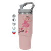 Pink color, 890ml (30oz) stainless Steel Tumbler with Handle