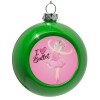 Green Christmas tree ornament bauble 8cm