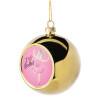 Golden Christmas tree ball ornament 8cm