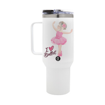 I Love Ballet, Mega Stainless steel Tumbler with lid, double wall 1,2L