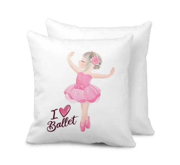 I Love Ballet — Μαξιλάρι καναπέ 40x40cm περιέχεται το  γέμισμα