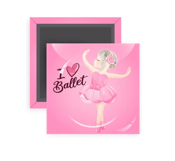 I Love Ballet — Τετράγωνο (5x5cm)