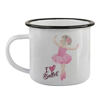 I Love Ballet, Κούπα εμαγιέ με μαύρο χείλος 360ml