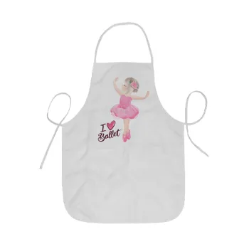I Love Ballet, Ποδιά Σεφ ολόσωμη κοντή  Παιδική (44x62cm)