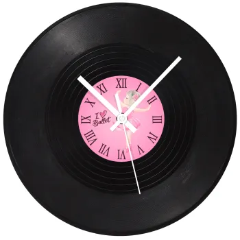 I Love Ballet, Ρολόι τοίχου Βινύλιο (30cm)