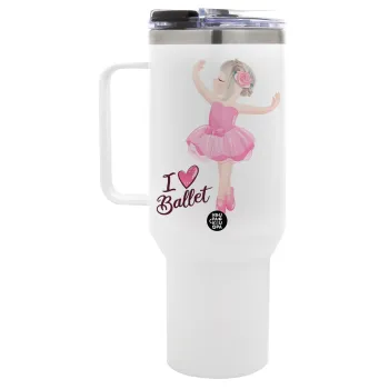 I Love Ballet, Mega Tumbler με καπάκι, διπλού τοιχώματος (θερμό) 1,2L