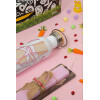 Easter Set, SS Metallic water bottle (620ml, stainless steel) & scented flat Easter candle (30cm) (PINK)