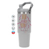 GREY color, 890ml (30oz) stainless Steel Tumbler with Handle