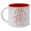 Κούπα κεραμική 400ml Λευκή/Κόκκινη