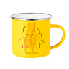 Yellow Enamel Metallic Cup 360ml