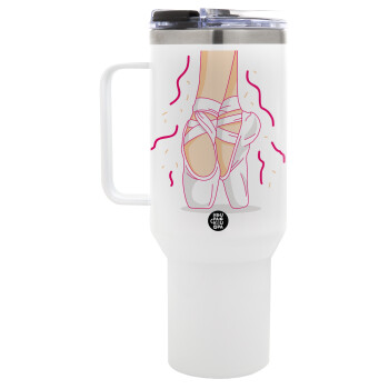 Πουεντ, Mega Stainless steel Tumbler with lid, double wall 1,2L