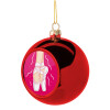 Πουεντ, Χριστουγεννιάτικη μπάλα δένδρου Κόκκινη 8cm