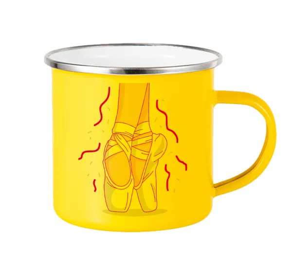 Πουεντ — Yellow Enamel Metallic Cup 360ml