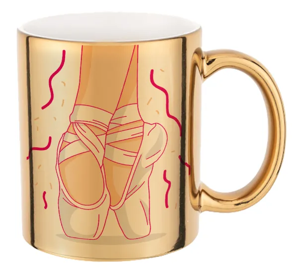 Πουεντ — Mug ceramic, gold mirror, 330ml