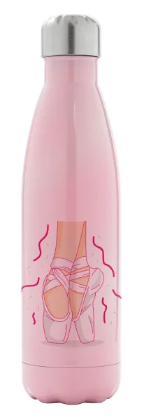 Πουεντ — Metal mug thermos Pink Iridiscent (Stainless steel), double wall, 500ml