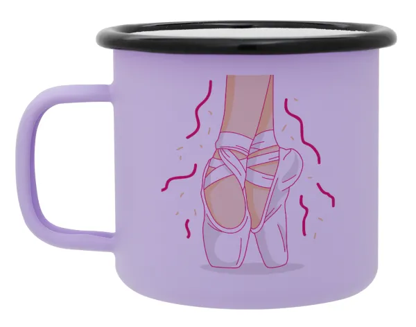 Πουεντ — Metal enamel mug, matte light pastel purple, 360ml