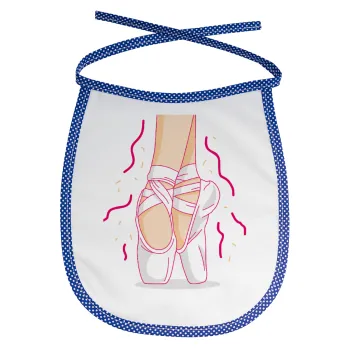 Πουεντ, Σαλιάρα μωρού αλέκιαστη με κορδόνι Μπλε