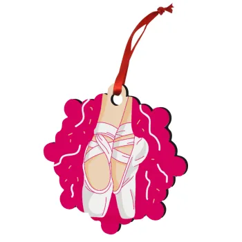 Πουεντ, Christmas ornament snowflake wooden 7.5cm