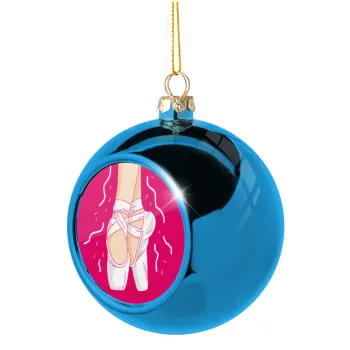 Πουεντ, Blue Christmas tree ball ornament 8cm