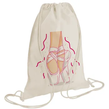 Πουεντ, Τσάντα πλάτης πουγκί GYMBAG natural (28x40cm)