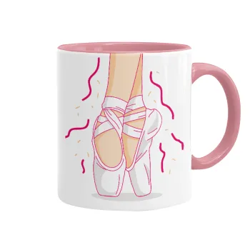 Πουεντ, Κούπα χρωματιστή ροζ, κεραμική, 330ml