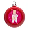 Red Christmas tree ornament bauble 8cm
