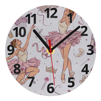 Μπαλαρίνα, Ρολόι τοίχου γυάλινο (20cm)