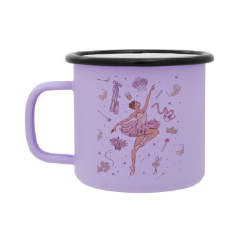 Μπαλαρίνα, Κούπα Μεταλλική εμαγιέ ΜΑΤ Light Pastel Purple 360ml