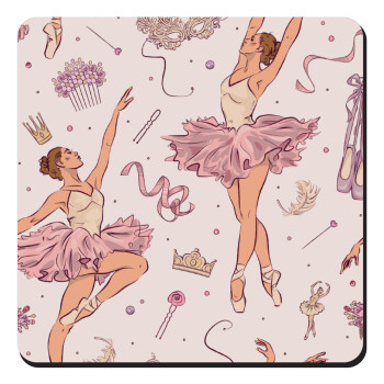 Ballet Dancer, Τετράγωνο μαγνητάκι ξύλινο 9x9cm