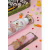 Easter Set, SS Metallic water bottle (620ml, stainless steel) & scented flat Easter candle (30cm) (PINK)