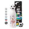 Soccer Metal mug thermos, double wall, 550ml