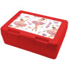 Children's cookie container RED 185x128x65mm (BPA free plastic)