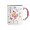 Mug colored pink, ceramic, 330ml
