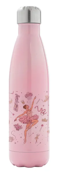 Ballet Dancer — Metal mug thermos Pink Iridiscent (Stainless steel), double wall, 500ml