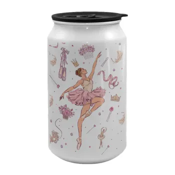 Ballet Dancer, Κούπα ταξιδιού μεταλλική με καπάκι (tin-can) 500ml