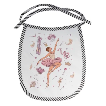 Μπαλαρίνα, Σαλιάρα μωρού αλέκιαστη με κορδόνι Μαύρη