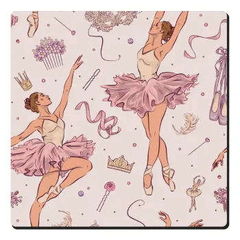 Μπαλαρίνα, Τετράγωνο μαγνητάκι ξύλινο 6x6cm