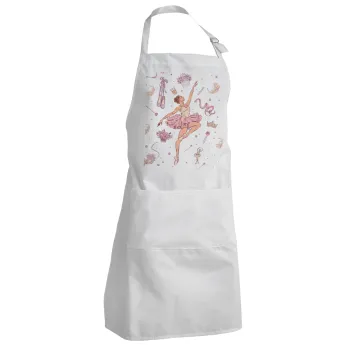 Ballet Dancer, Adult Chef Apron (with sliders and 2 pockets)