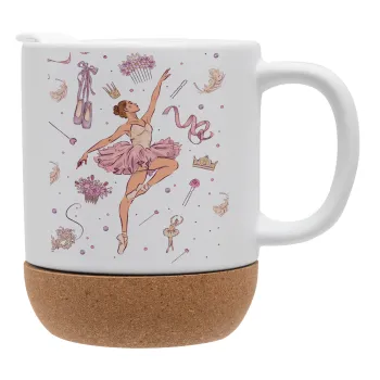 Μπαλαρίνα, Κούπα, κεραμική με βάση φελού και καπάκι (ΜΑΤ), 330ml