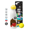 Tennis ball Metal mug thermos White, double wall, 550ml