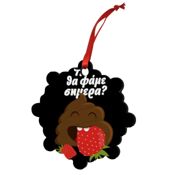 Τι θα φάμε σημερα???, Στολίδι Χριστουγεννιάτικο στολίδι snowflake ξύλινο 7.5cm