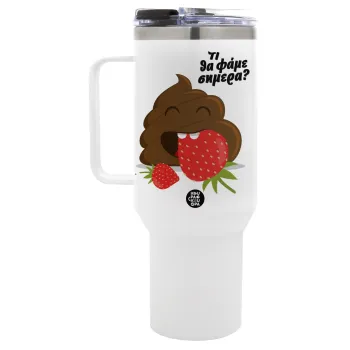 Τι θα φάμε σημερα???, Mega Stainless steel Tumbler with lid, double wall 1,2L