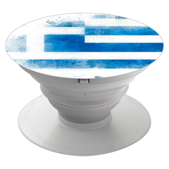 Ελληνική σημαία watercolor, Phone Holders Stand  Λευκό Βάση Στήριξης Κινητού στο Χέρι