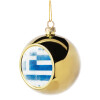 Golden Christmas tree ball ornament 8cm