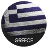 Ελληνική σημαία dark, Mousepad Στρογγυλό 20cm