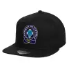 Children's Flat Snapback Hat, Black (100% COTTON, CHILD, UNISEX, ONE SIZE)