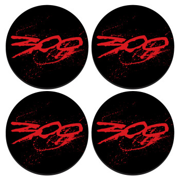 Οι 300 της Σπάρτης, SET of 4 round wooden coasters (9cm)